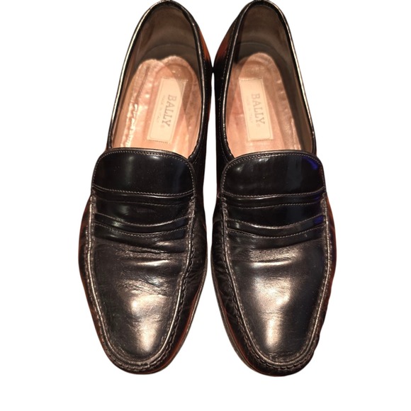 Bally Shoes Penny Loafer Gray Leather Made in Italy Men\'s Sz 8.5‎ main image 10
